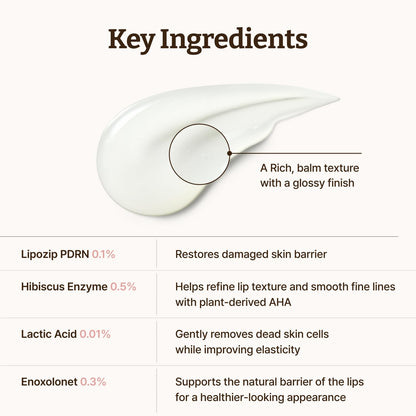 Advanced PDRN Rejuvenating Lip Serum 0.3 Fl Oz | Hydrating Lip Balm, Lipozip PDRN for Glowy, Dewy Lips, Gentle Exfoliating Lip Moisturizer, with Hibiscus & Lactic Acid